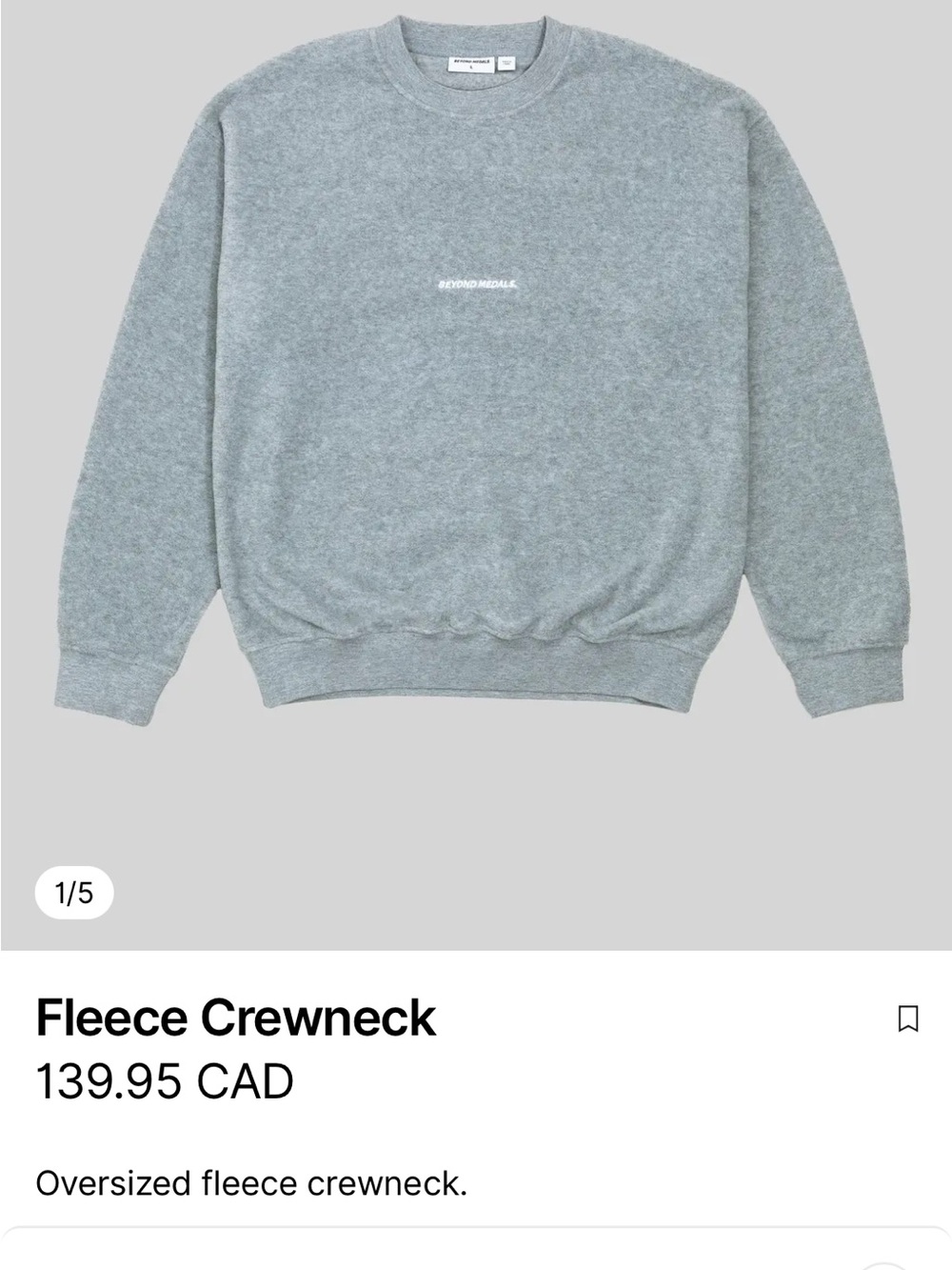 Beyond Medals Fleece Crewneck